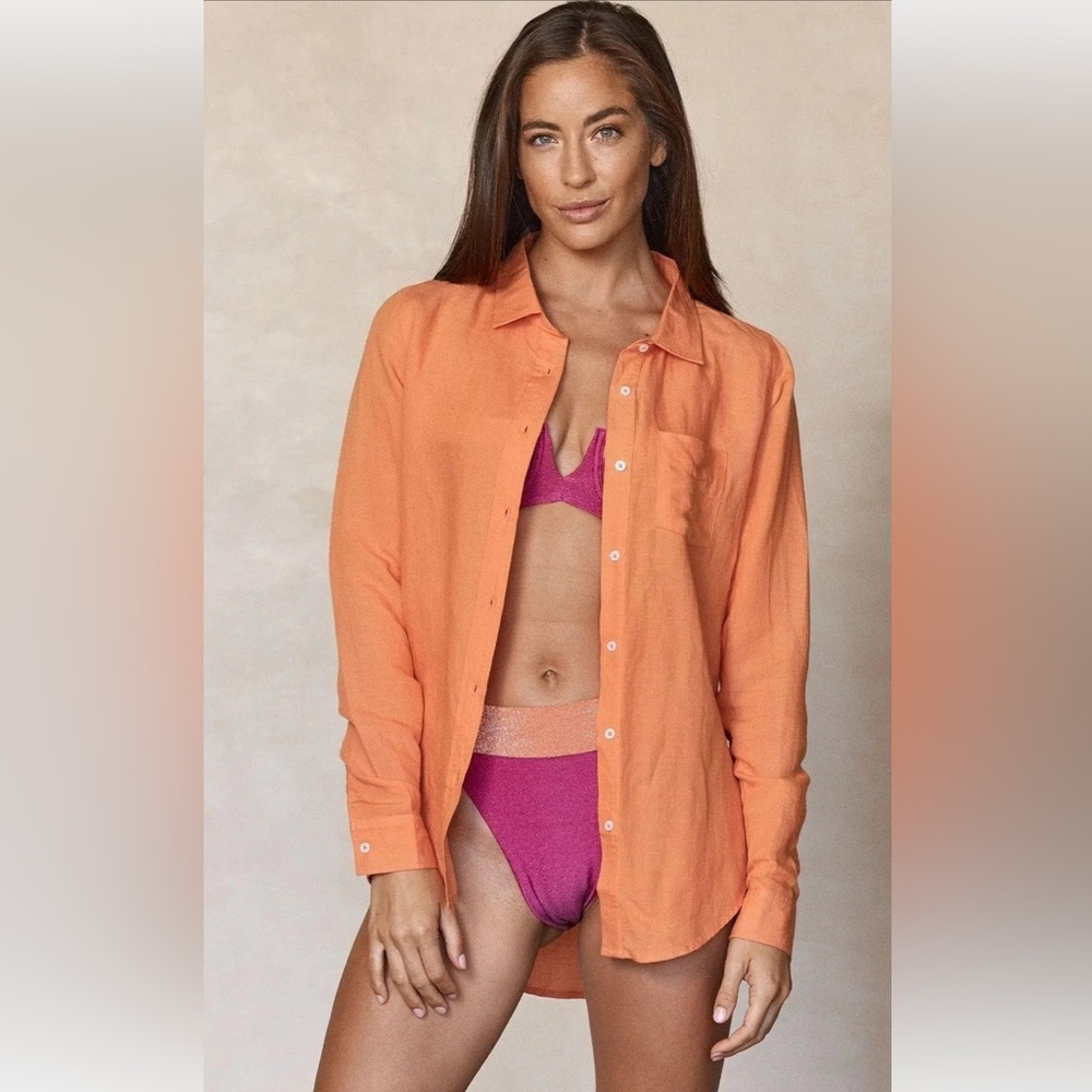Monday Swimwear MONACO LINEN SHIRT IN SUNKISSED size Small S New